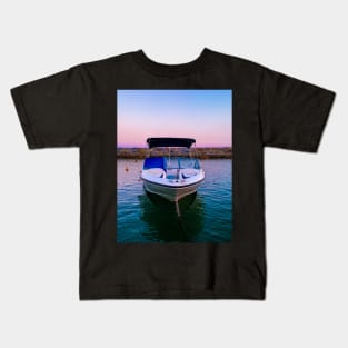 Boat Sunset Summer Sea Sail Kids T-Shirt